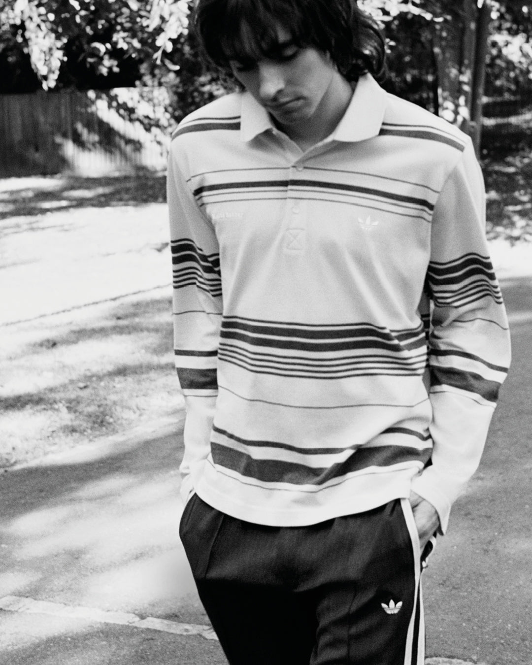 adidas Originals by Wales Bonner Knit Long Sleeve Polo Tops Wales Bonner